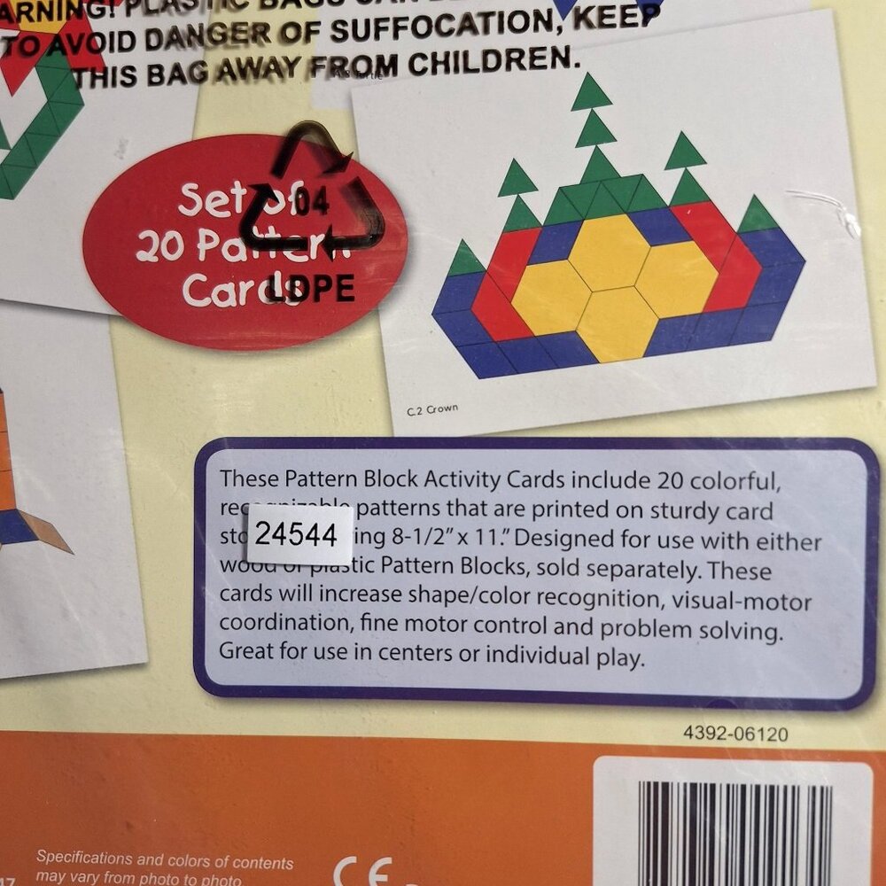 Pattern Block Activity Cards Tangrams Pre K Grade 3 Shapes Learning Advantage - Picture 7 of 7